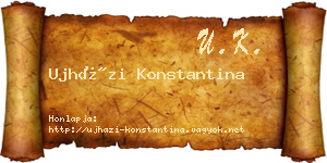 Ujházi Konstantina névjegykártya